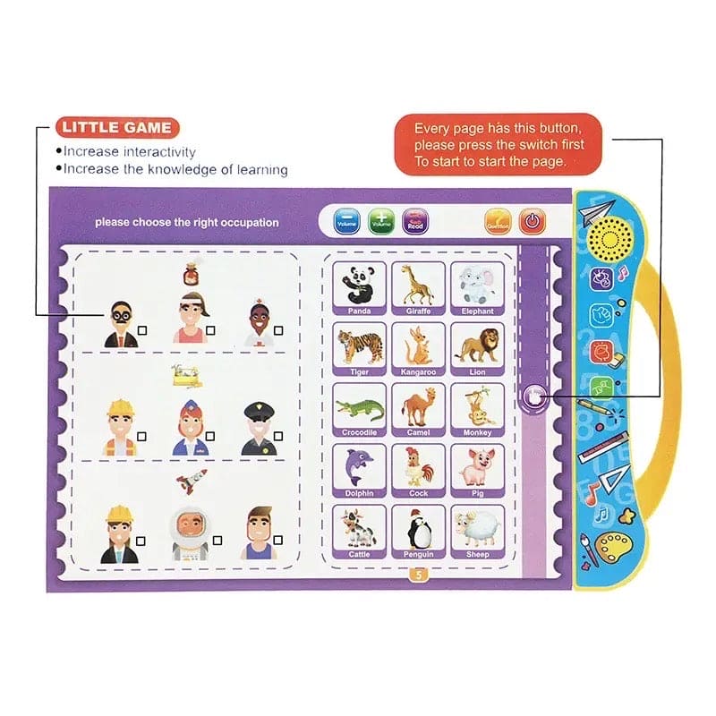Kids Intelligence Book, English Learning Computer Machine, Kids Study Voice Electronic Book, Smart Baby Language E Book, Kids Intelligence Book Sound Book for Children, English Letters & Words Learning Book, Fun Educational Toys Kids Intelligence Book, English Learning Computer Machine, Kids Study Voice Electronic Book, Smart Baby Language E Book, Kids Intelligence Book Sound Book for Children, English Letters & Words Learning Book, Fun Educational Toys